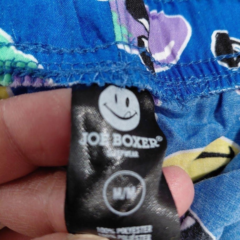JOE BOXER Womens Pajama Pants Funny Eggplant Smiley Face Print Blue M - Picture 3 of 4